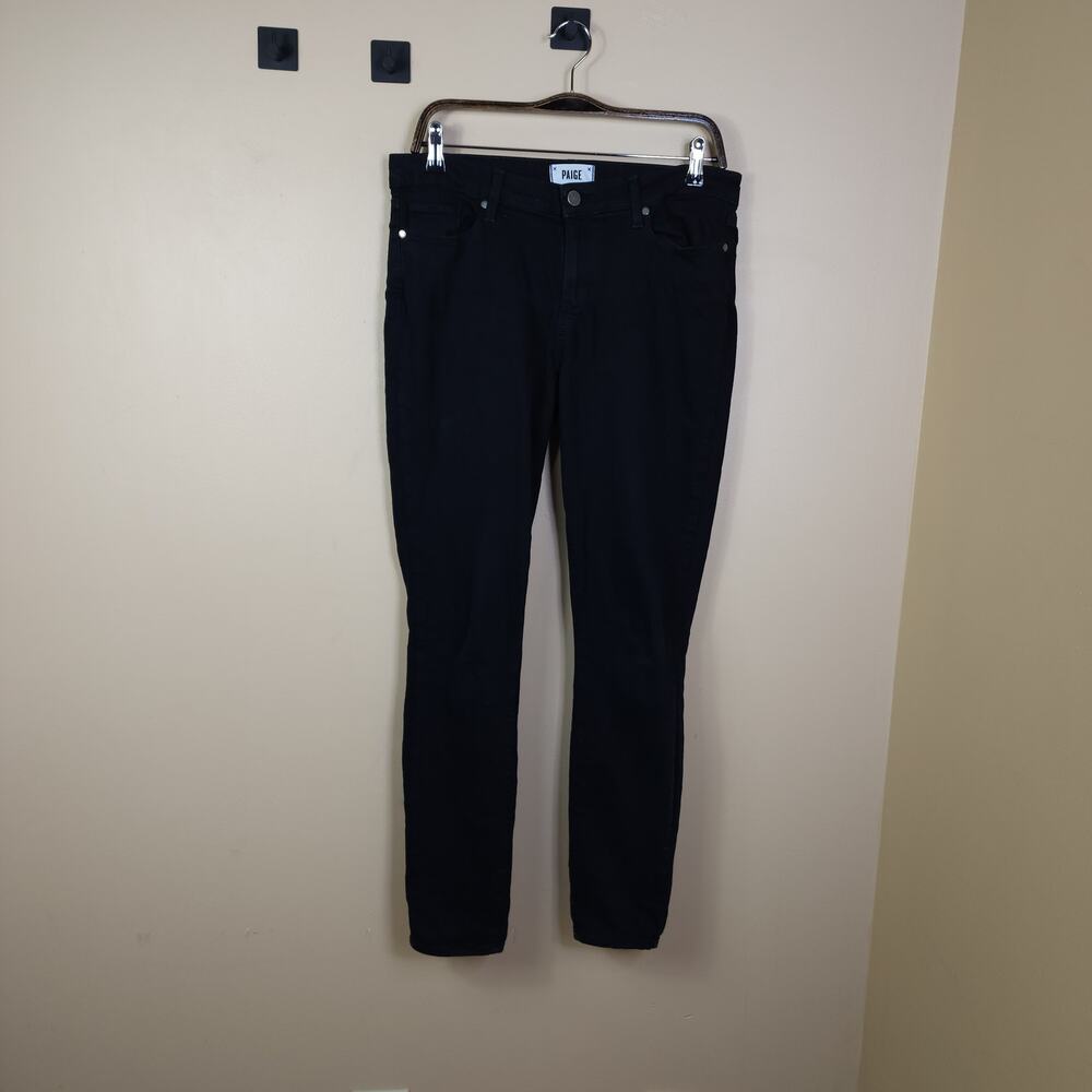 PAIGE Verdugo Mid-rise Ankle Skinny Jeans in Black Size 31